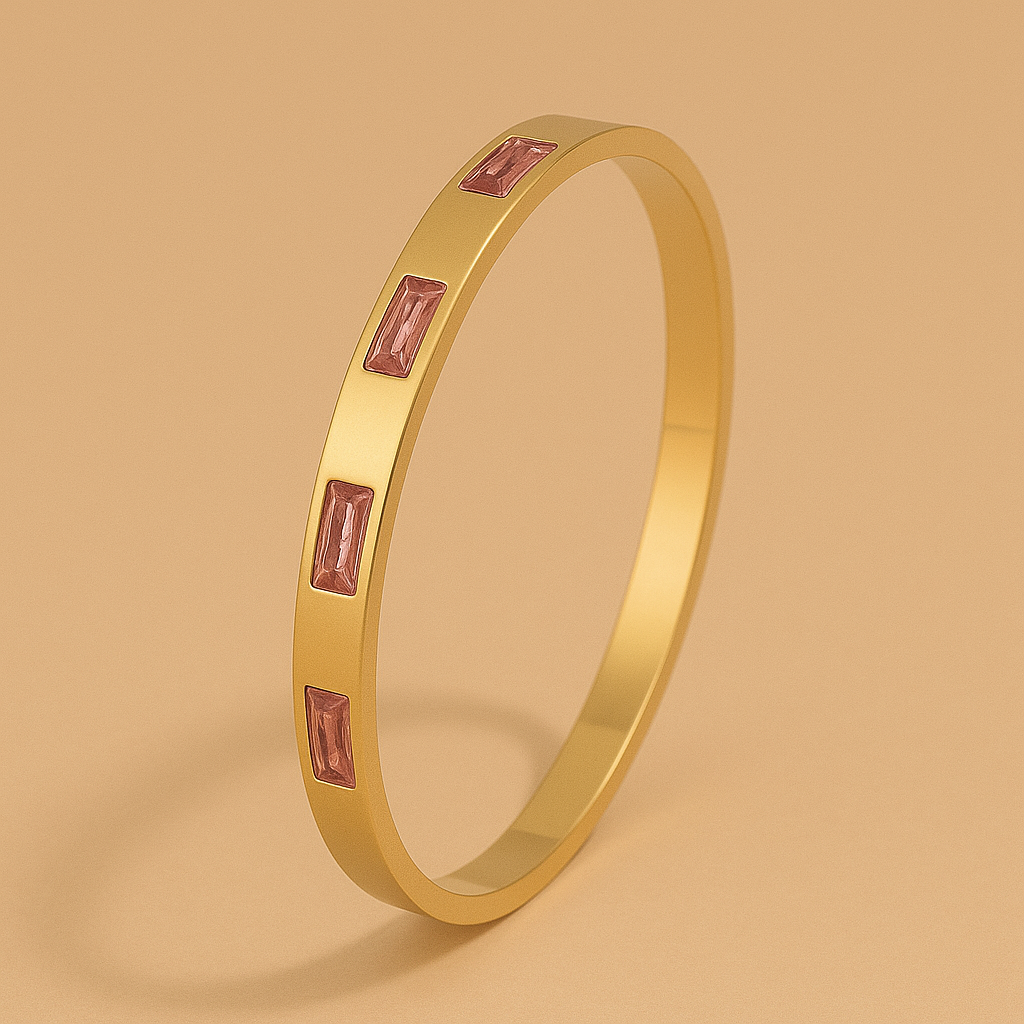 Renata Scarlatti | Green Gem Bracelet in 16k Gold