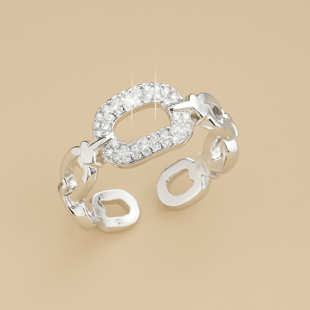 Chic hollow zirconia ring - minimalist style for girls, perfect for index finger