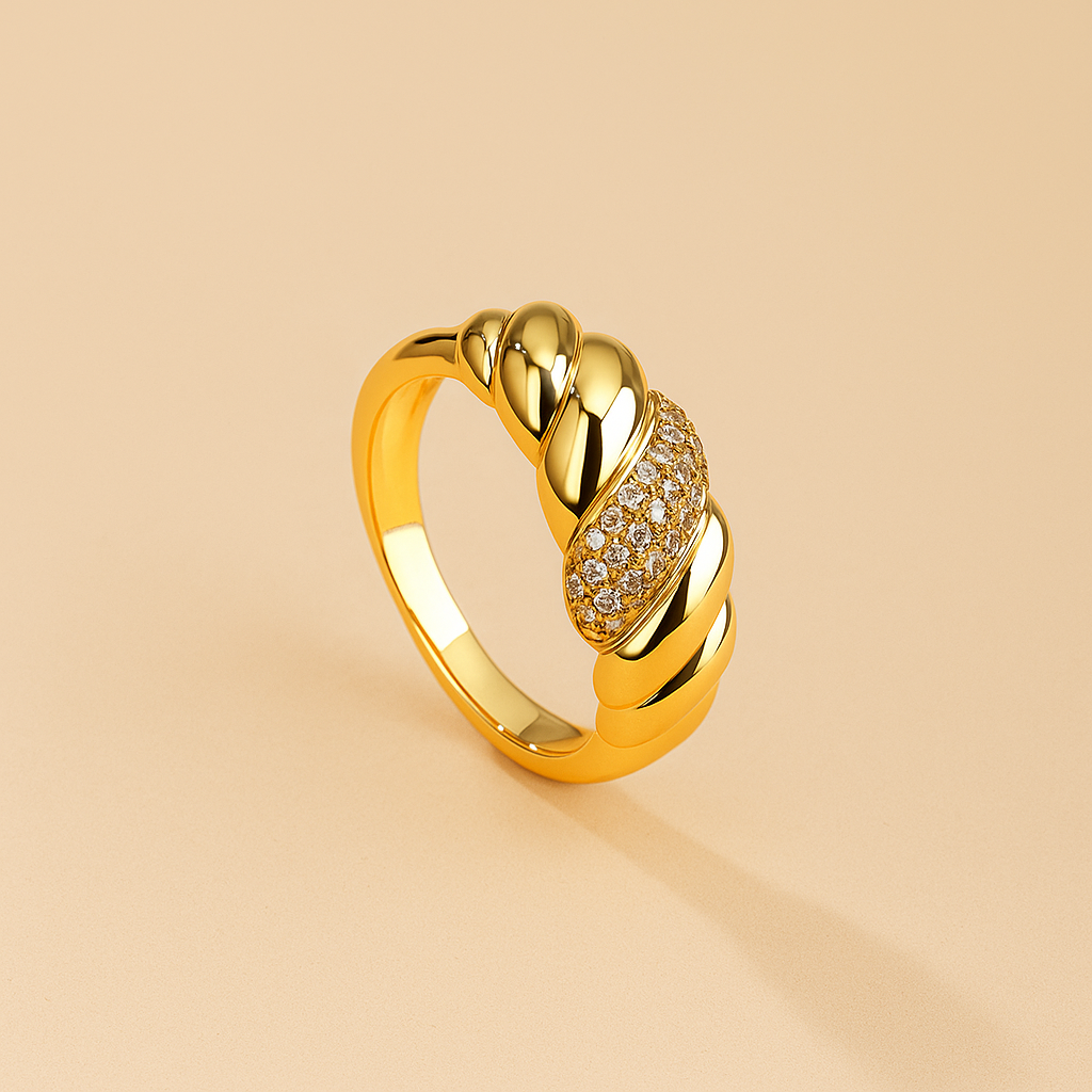 Exquisite Croissant Ring - Light Luxury Women's Accessories