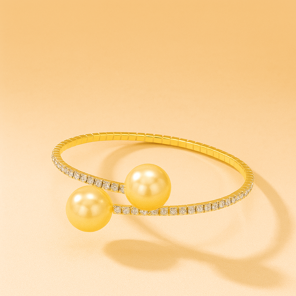 Beautiful pearl cuff - elegant vintage wedding accessory