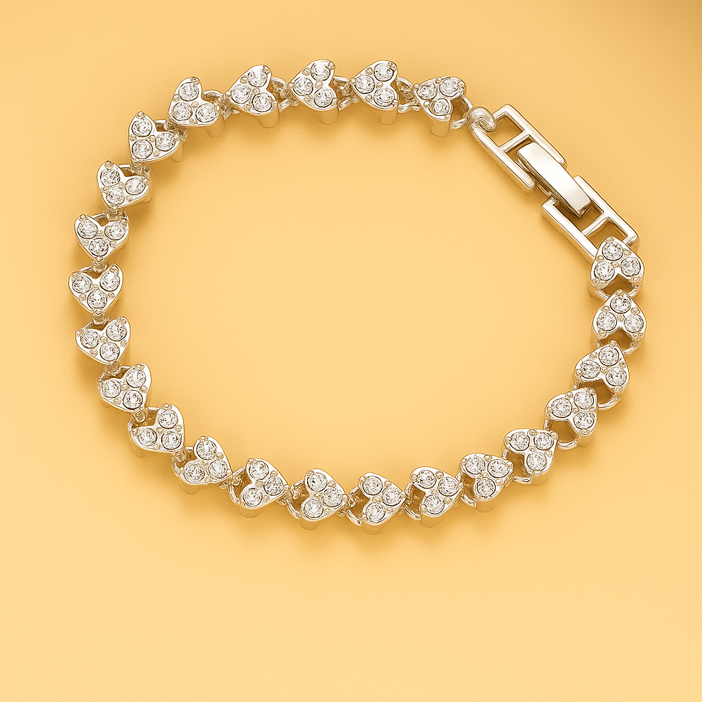 Sparkling heart bracelet - Romantic gift for her