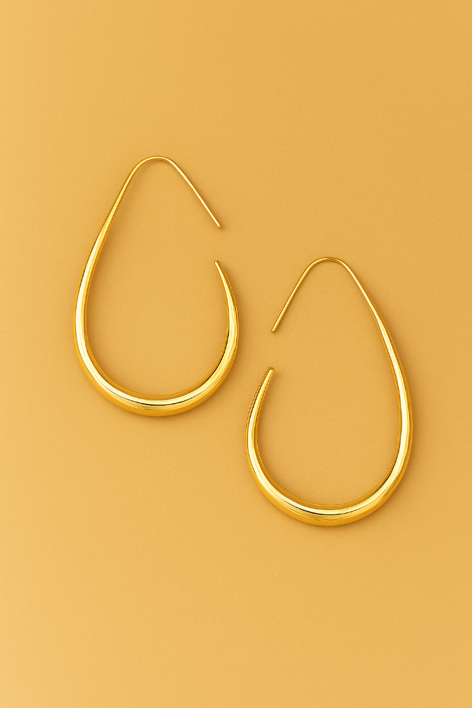 Minimalist teardrop hoop earrings for elegant occasions