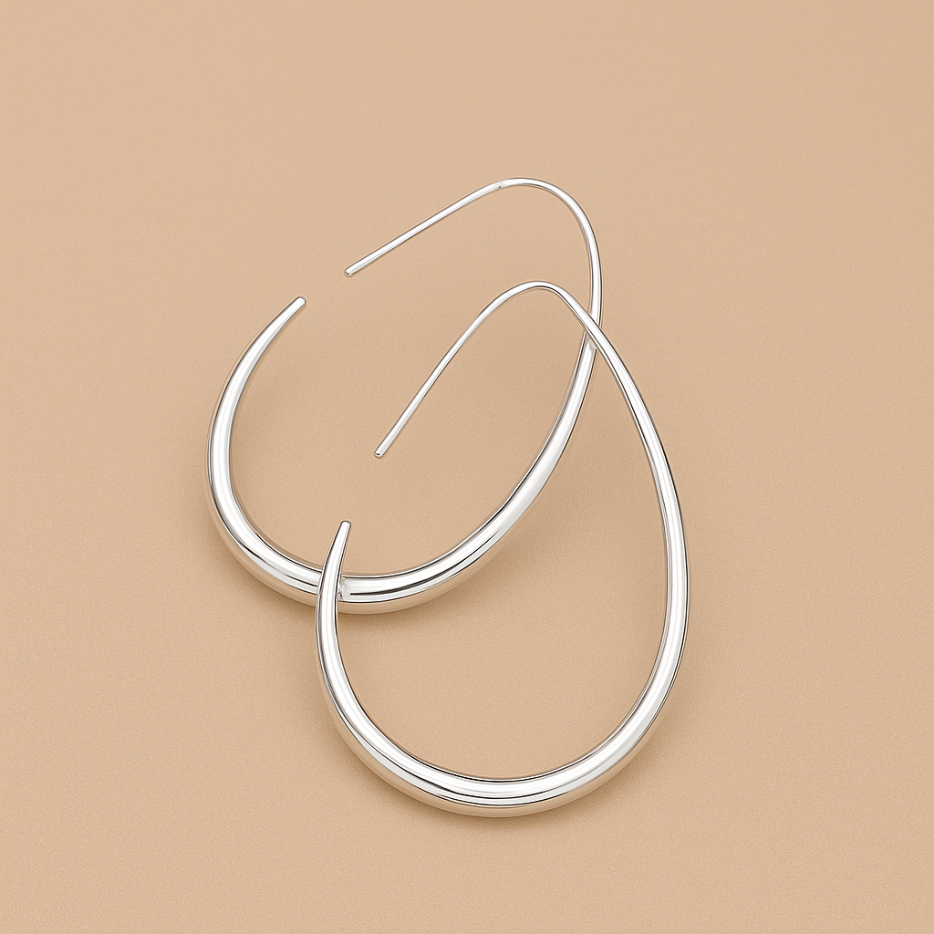 Minimalist teardrop hoop earrings for elegant occasions