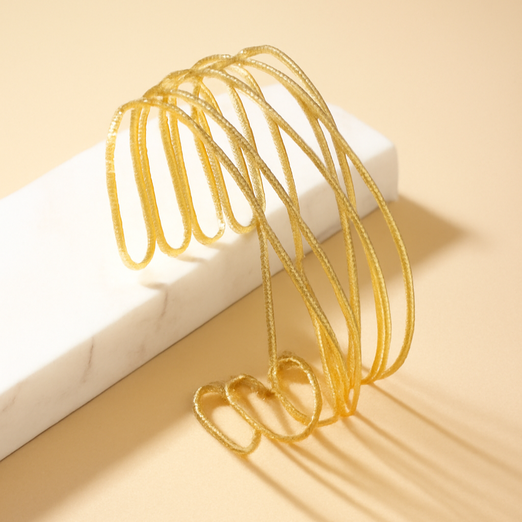 Chic geometric open cuff bracelet for women