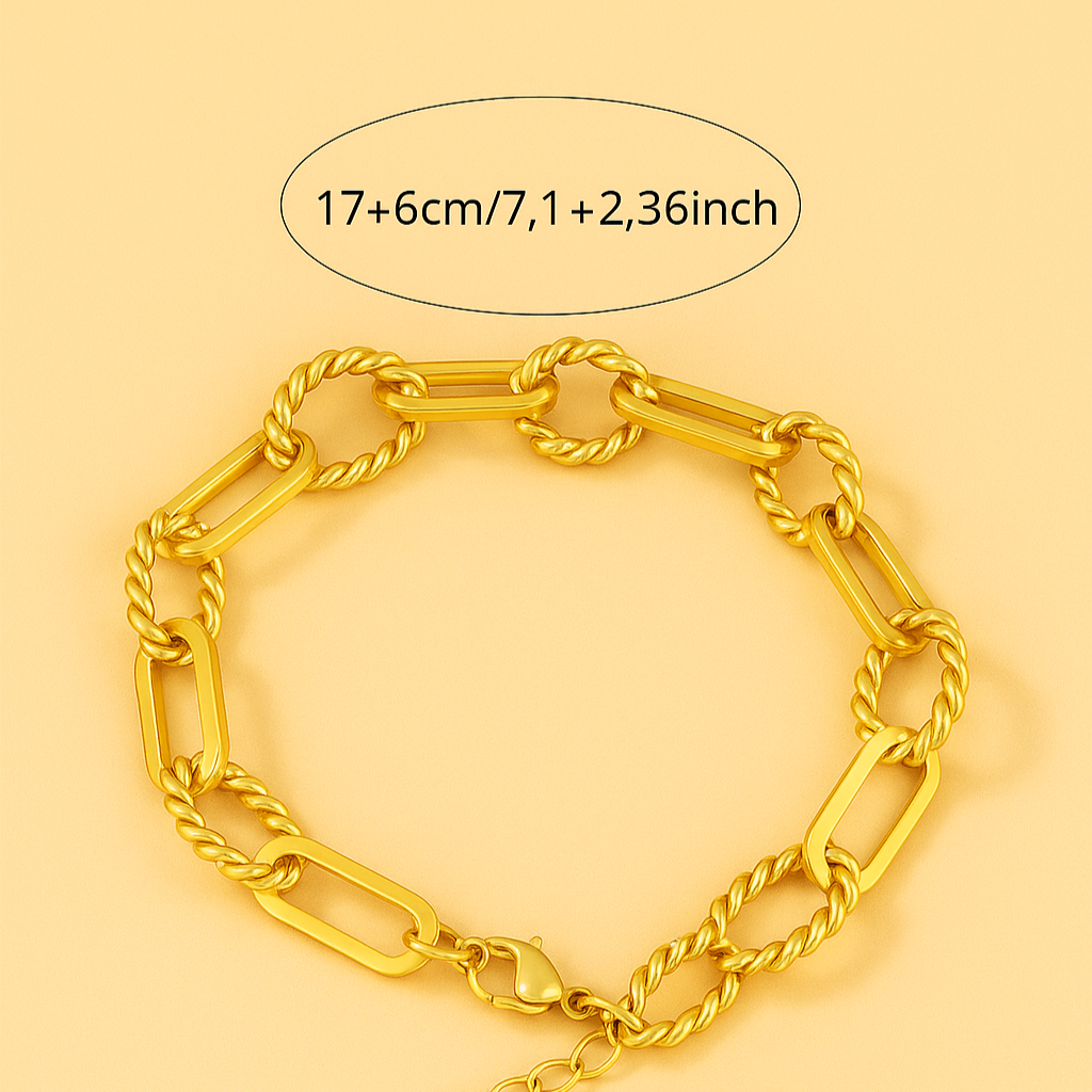 Twisted Chain Bracelet -Vintage Fully Adjustable