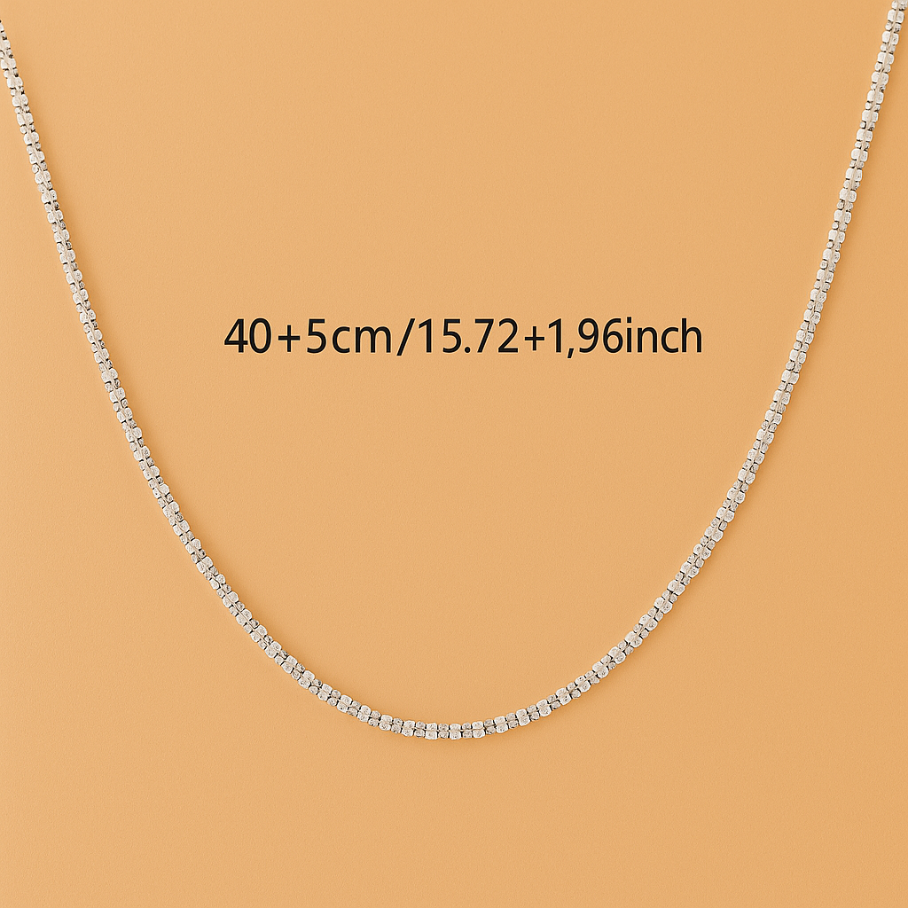 Silver Star Necklace with Olive Green Gloss - Light Luxury Summer Style