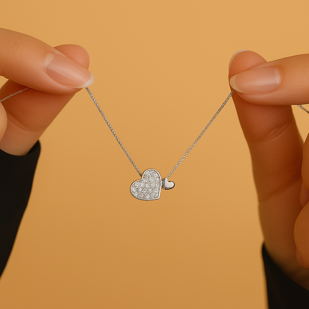 Love Zirconia Necklace - Hypoallergenic Luxury Keychain Necklace