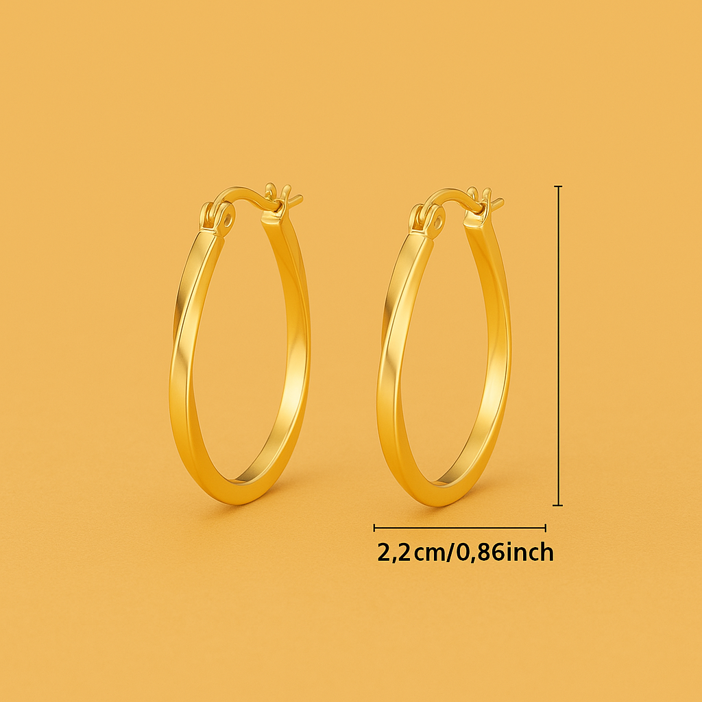 Zen French Chic Twisted U-Hoop Earrings
