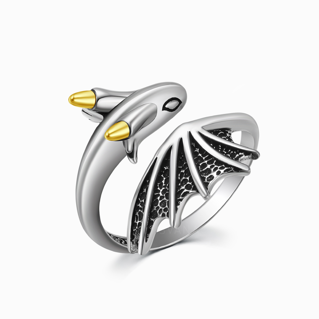 Adjustable dragon ring - Be brave, strong & self-confident