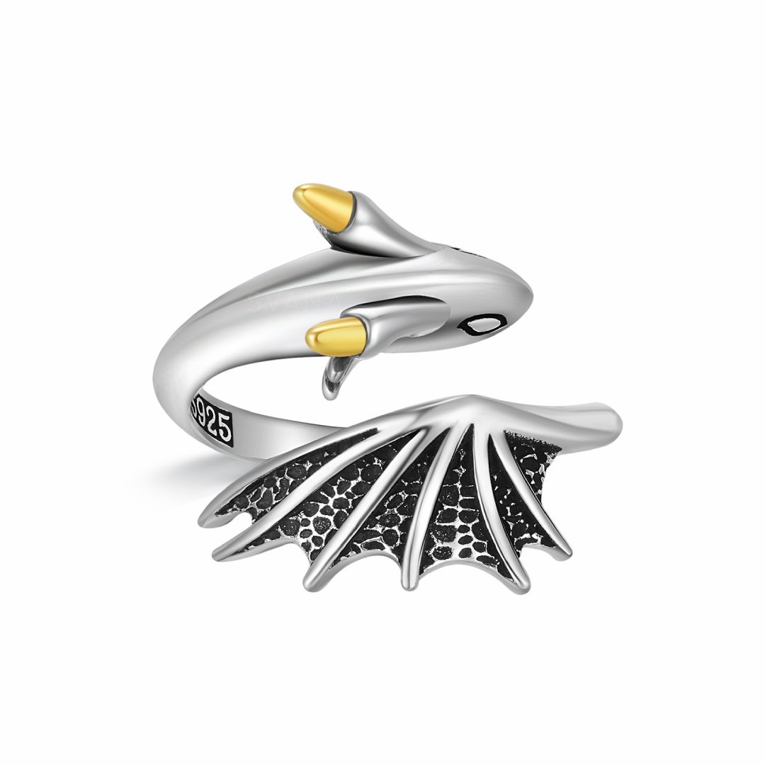 Adjustable dragon ring - Be brave, strong & self-confident