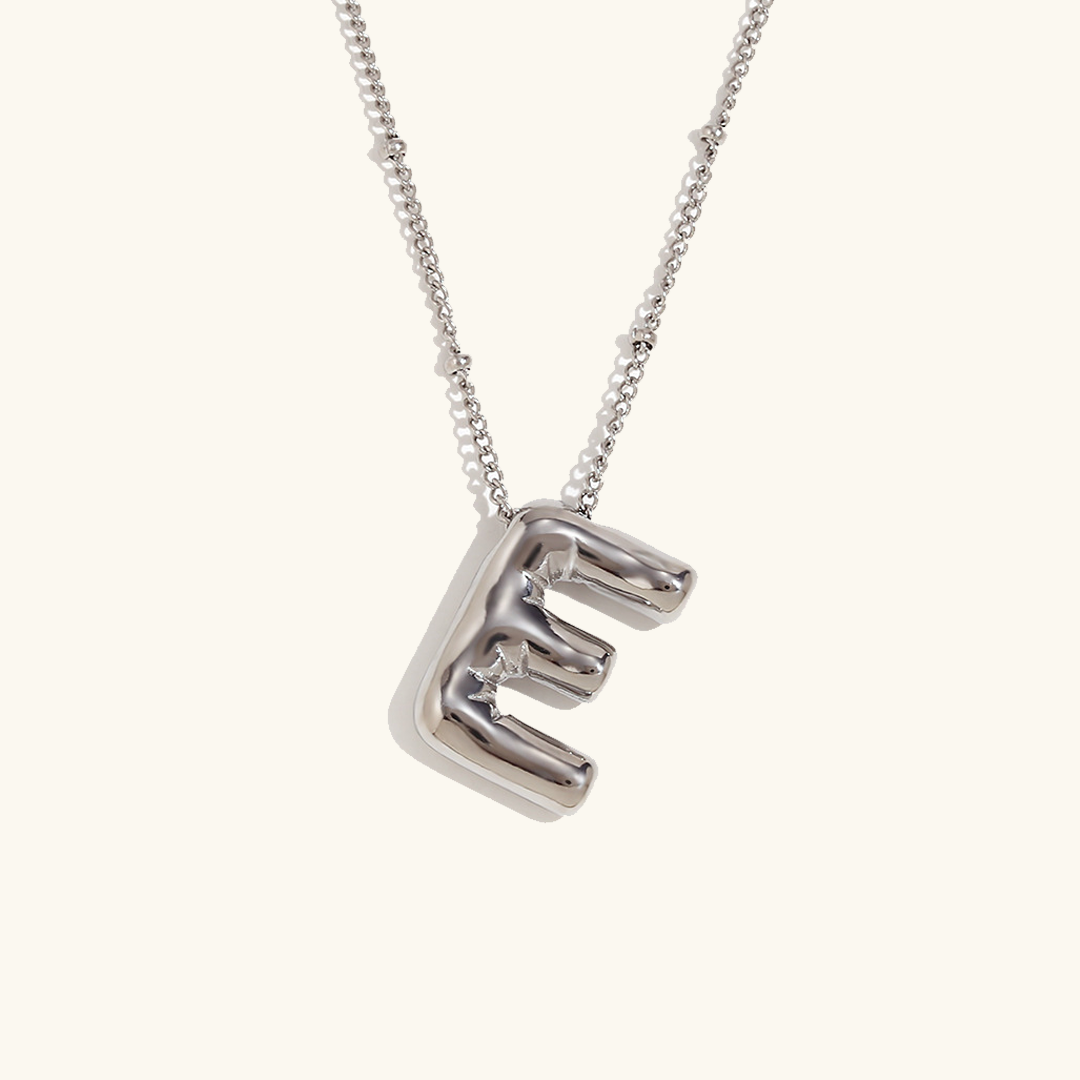 Personalized Bubble Initial Necklace