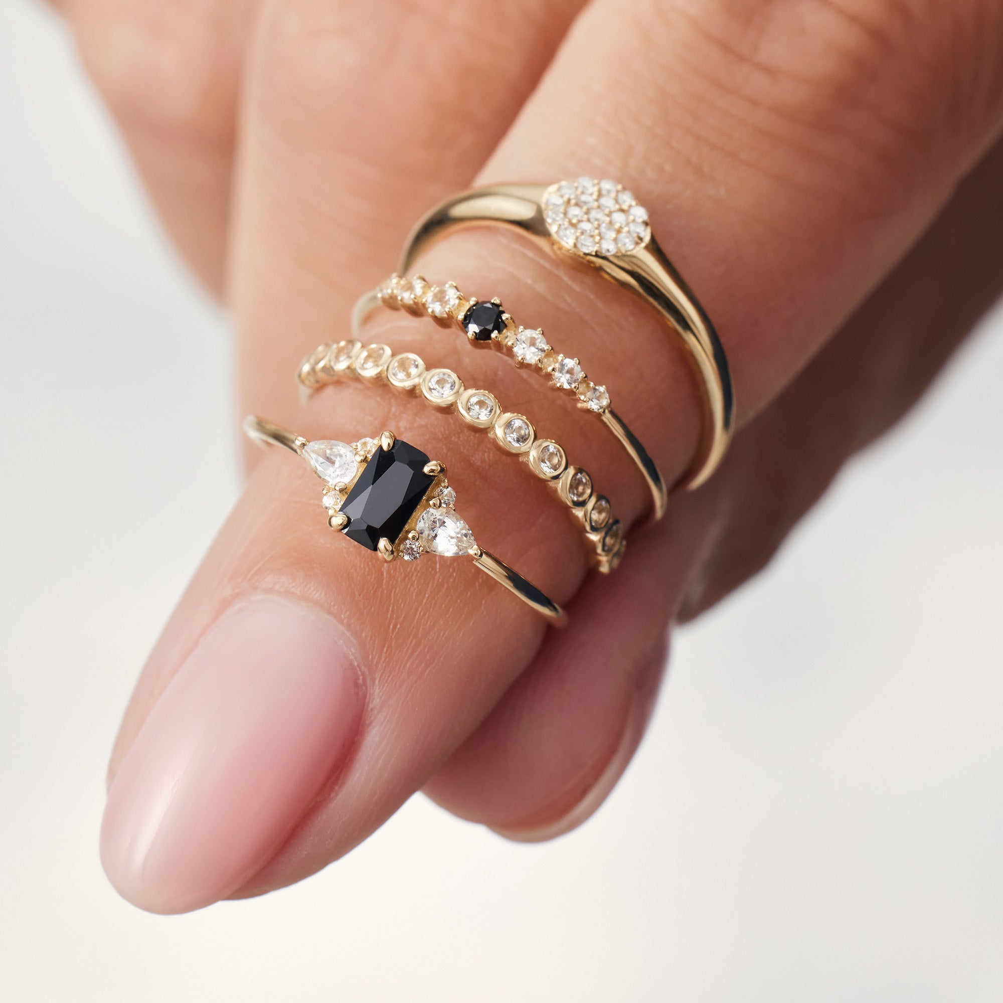 Diamond Accent Bubble Ring in 14k Gold