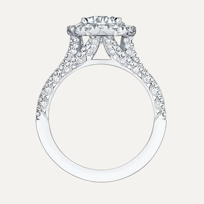 Diamond-Cut Solitaire Engagement Ring