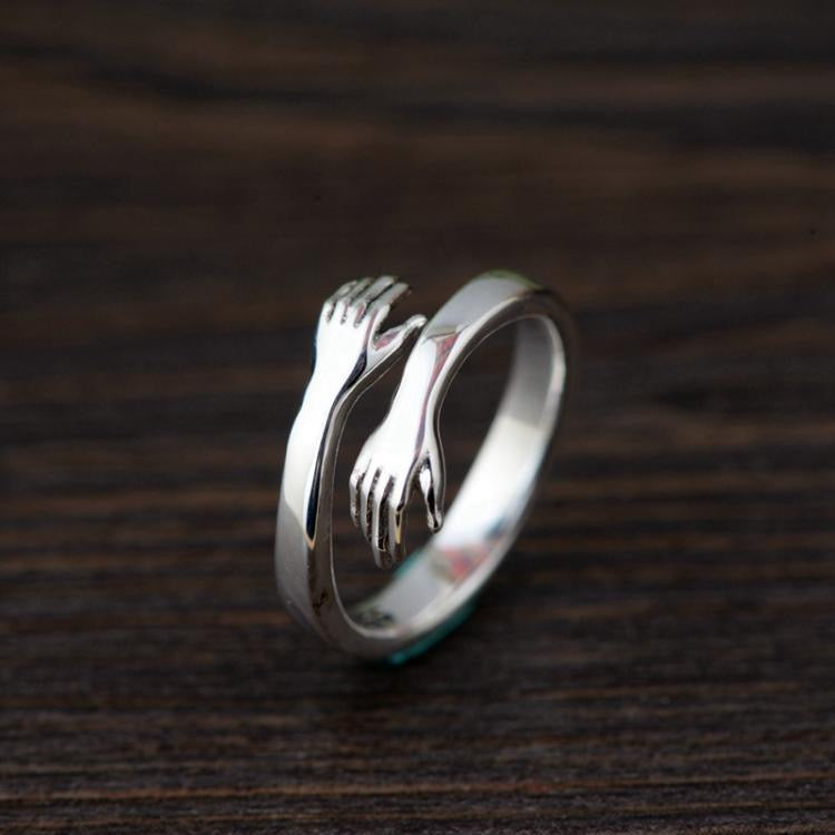 Sterling silver hug ring