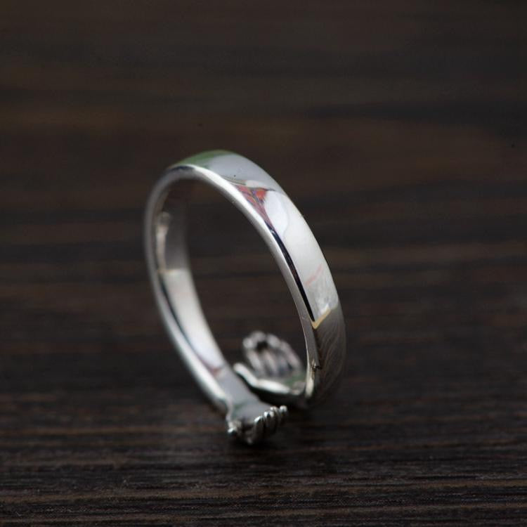 Sterling silver hug ring
