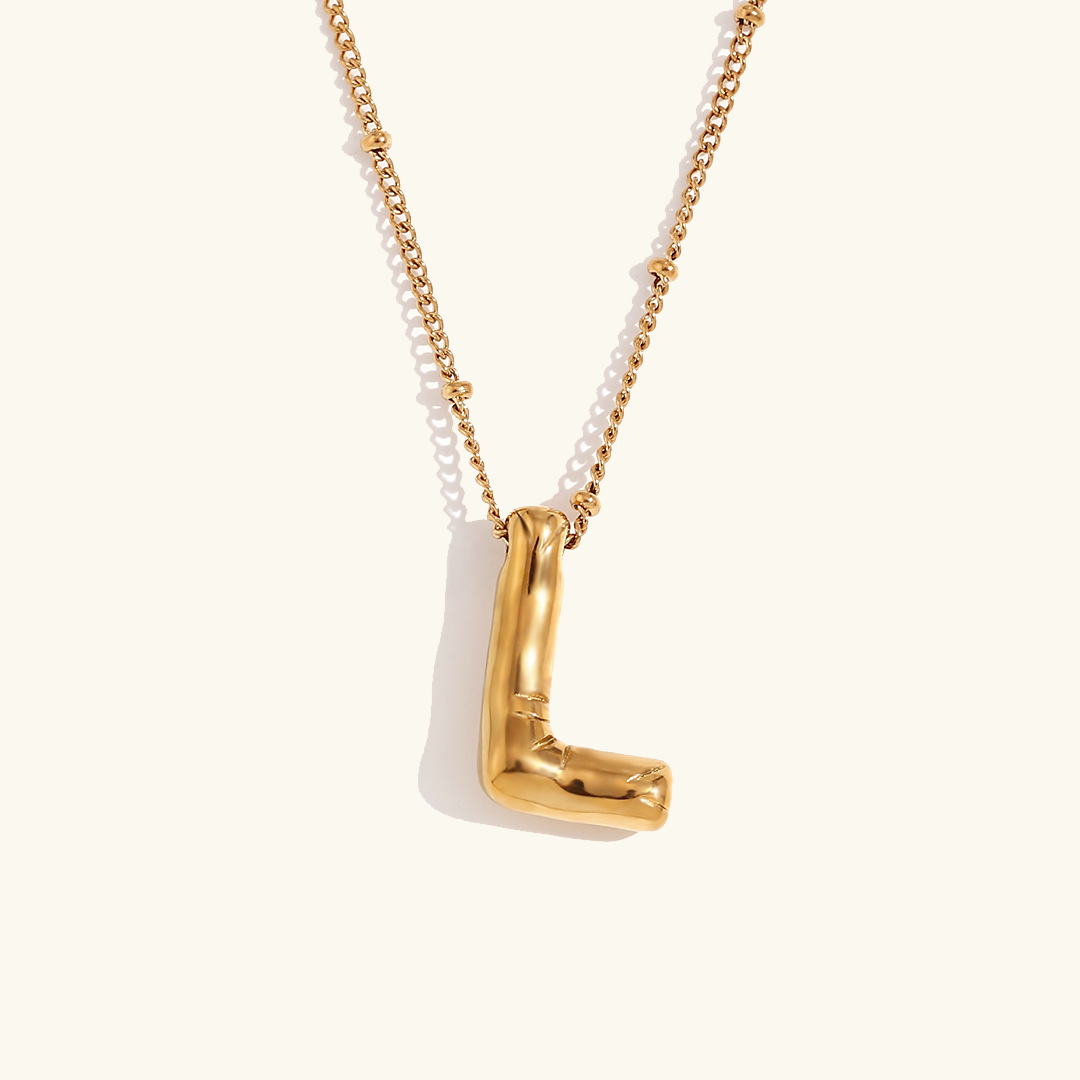 Personalized Bubble Initial Necklace