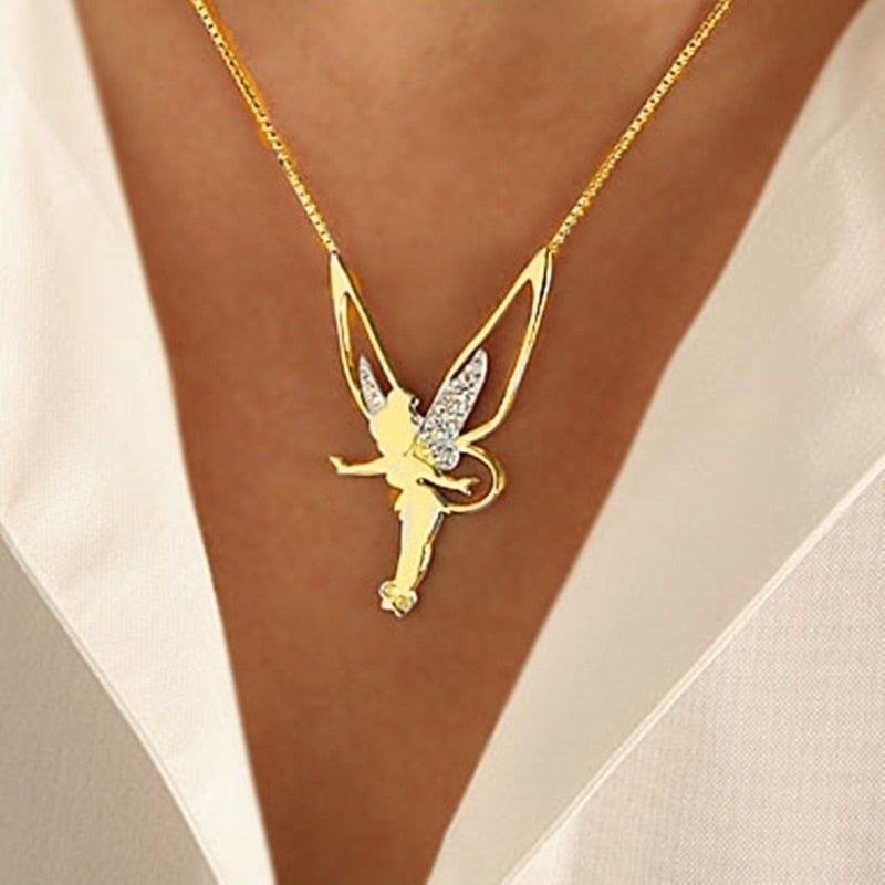Sterling Silver & Gold Lucky Fairy Necklace