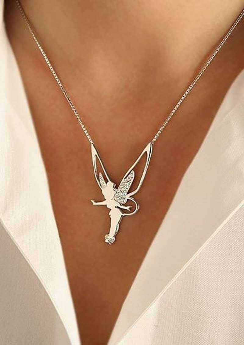 Sterling Silver & Gold Lucky Fairy Necklace