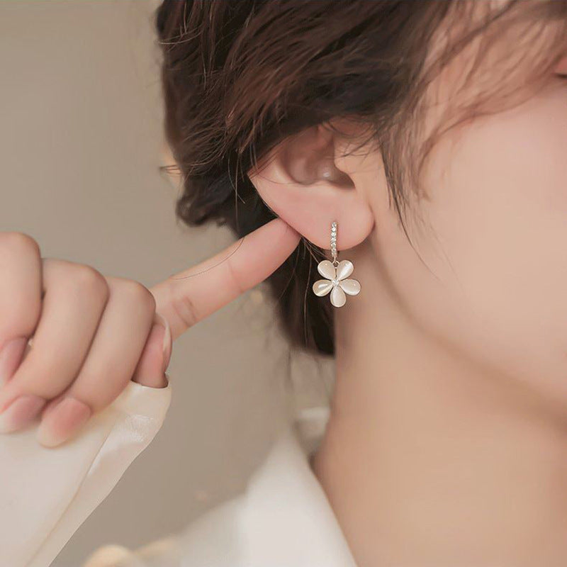 Pristine Petal Opal Earrings