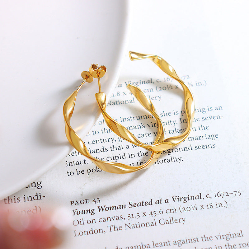Iris Luxe: Gold-Plated Earrings