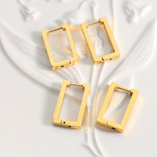 Terra Geometric Earrings Gold