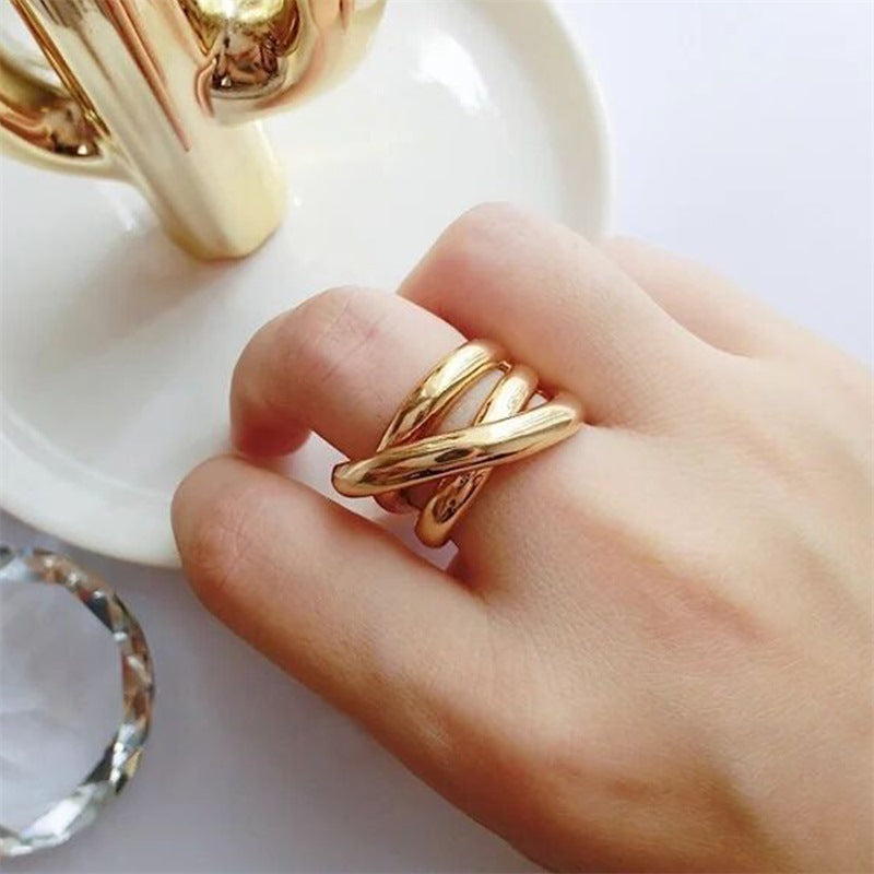 Delicate Disruption: Layered Band Ring