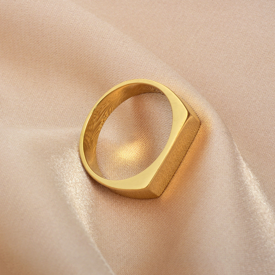 Rectangular signet ring