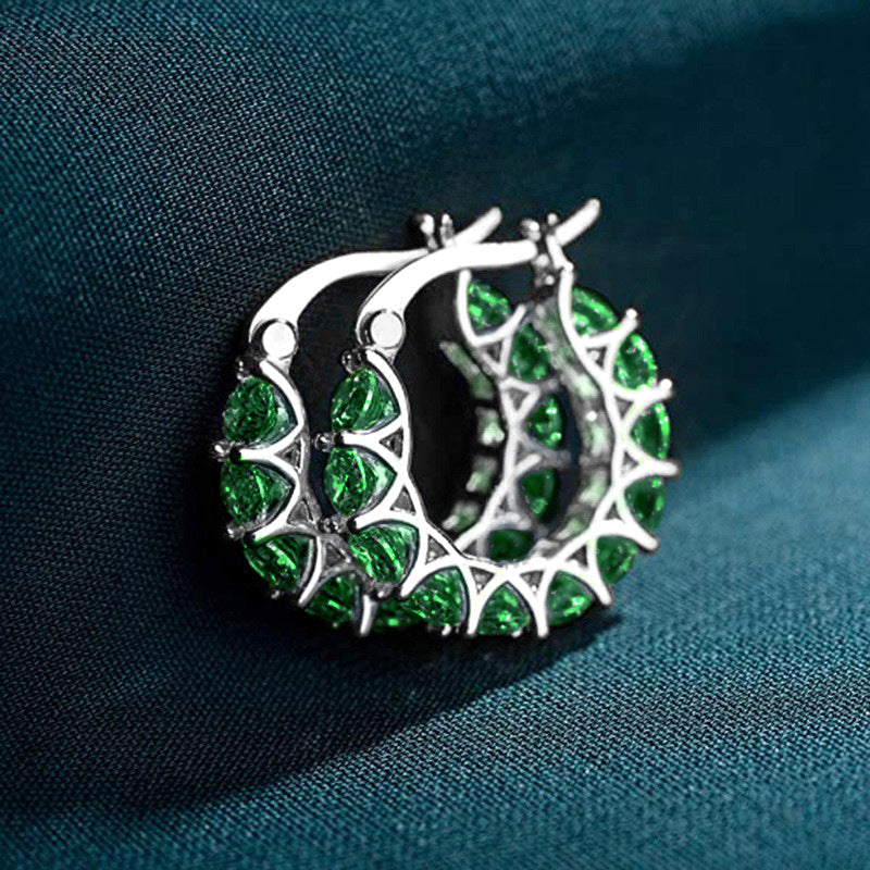 Elena Hoops | White Gold