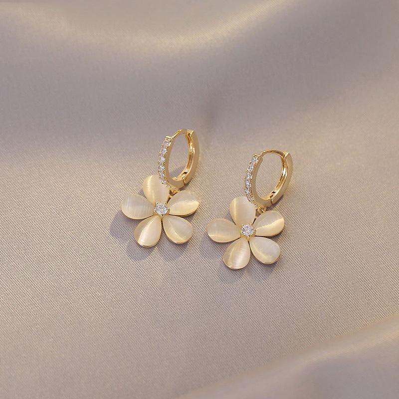 Pristine Petal Opal Earrings