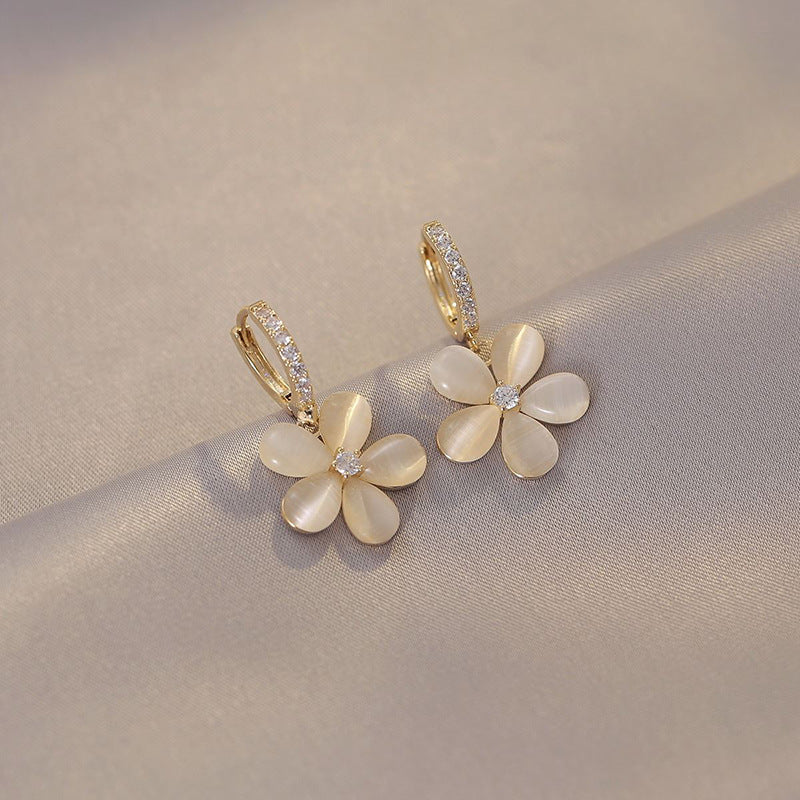 Pristine Petal Opal Earrings