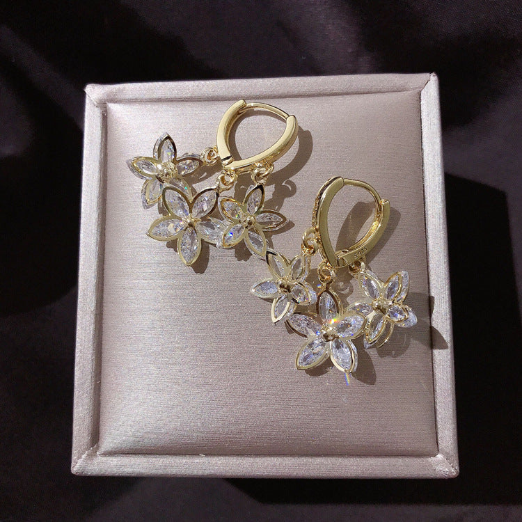 Twilight Spark – Elegant Drop Pendant Earrings