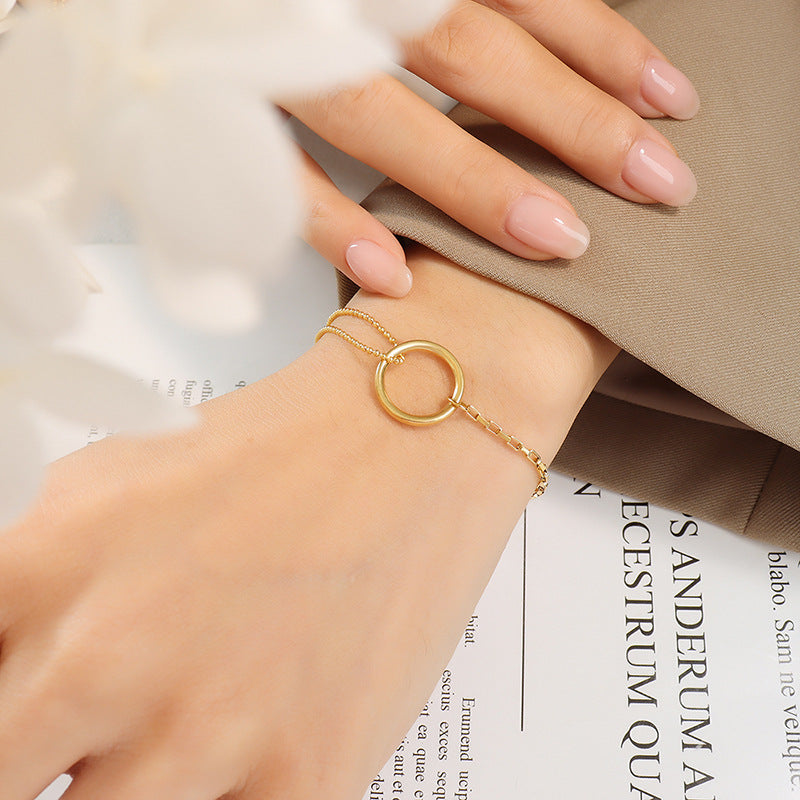 Luria Luxe: Gold-Plated Hoop Bracelet