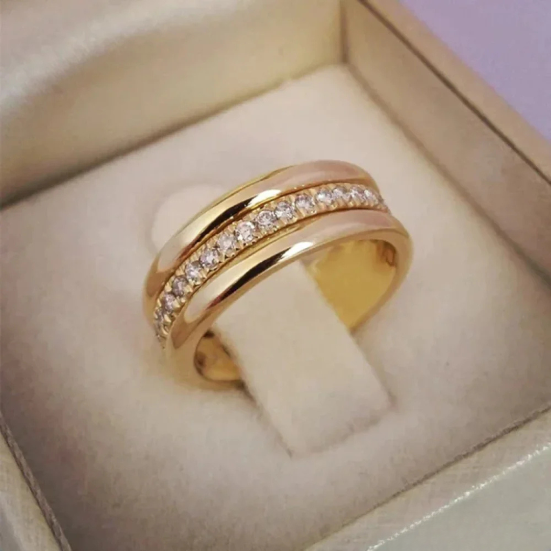 Love-Inspired Double Zircon Ring