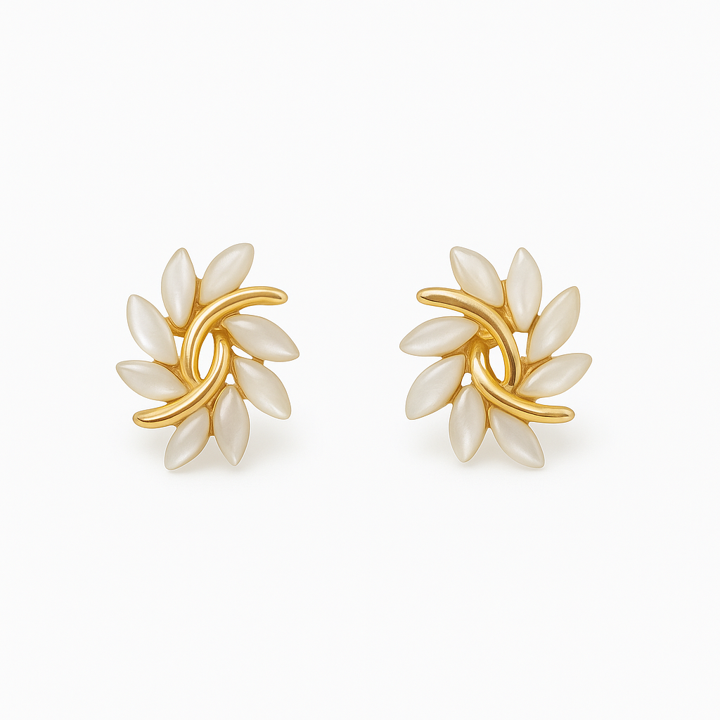 Gold Opal Earrings