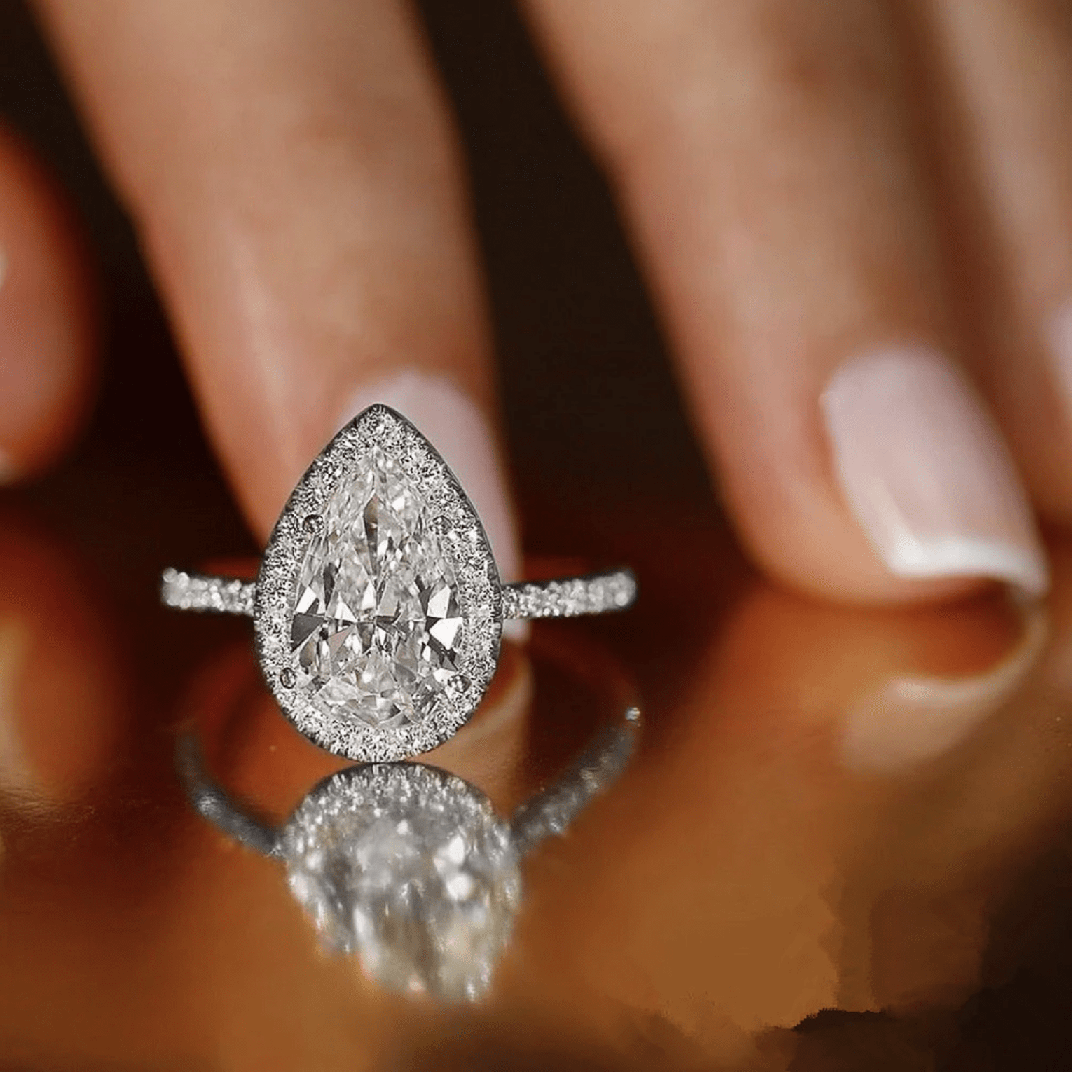 The Talia Pear Ring