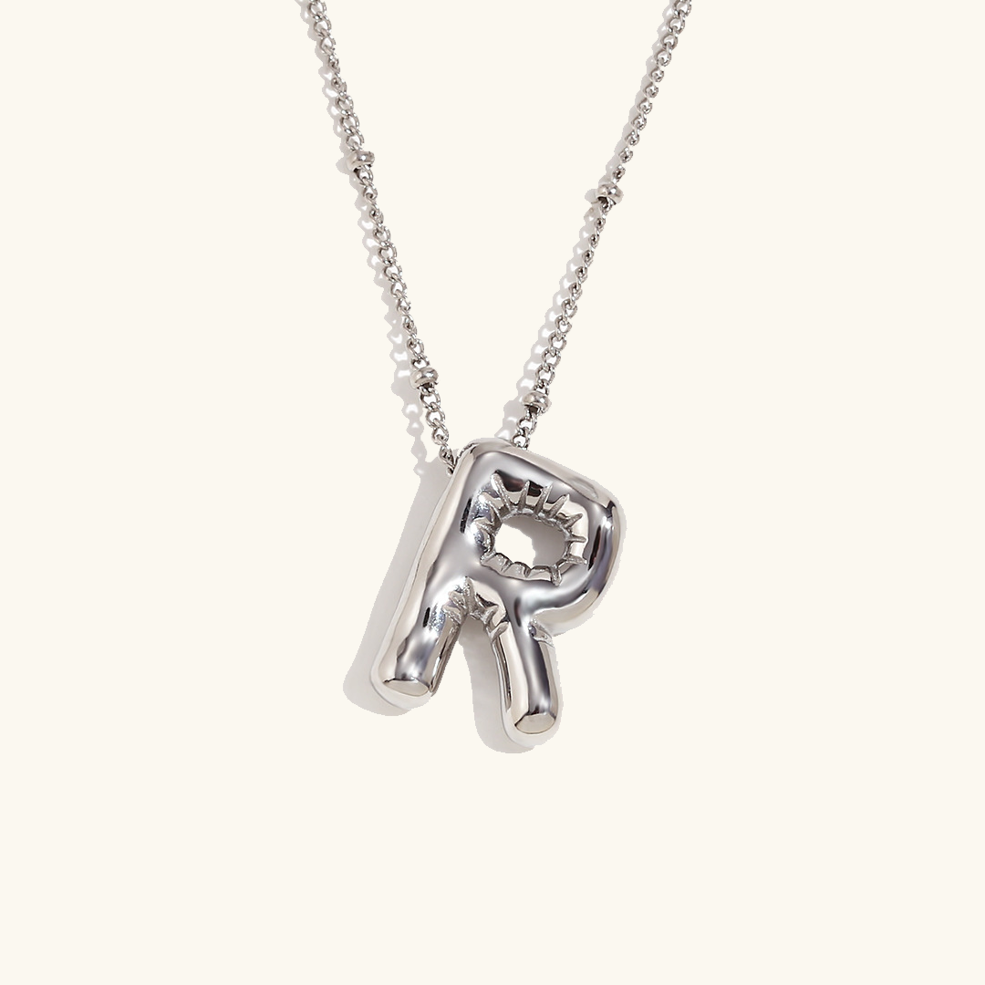 Personalized Bubble Initial Necklace