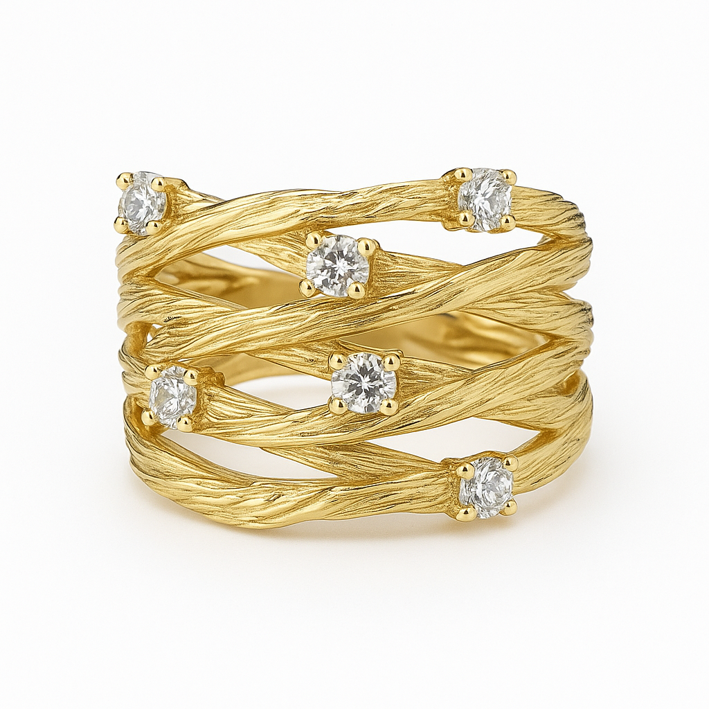 Gold Retro Ring