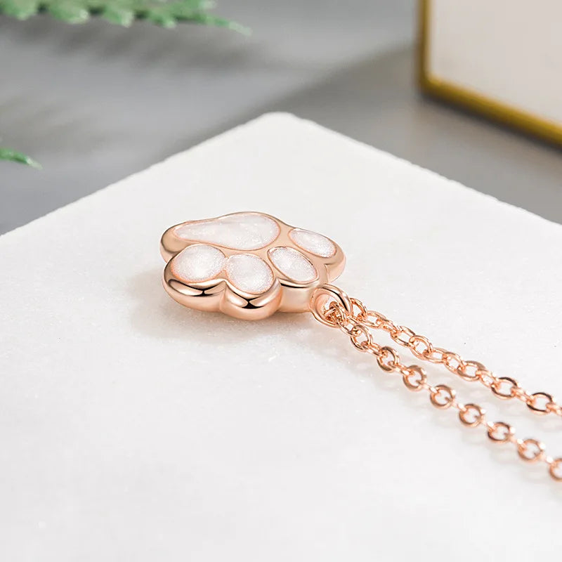 MALIA - Necklace with Silver Paw Pendant