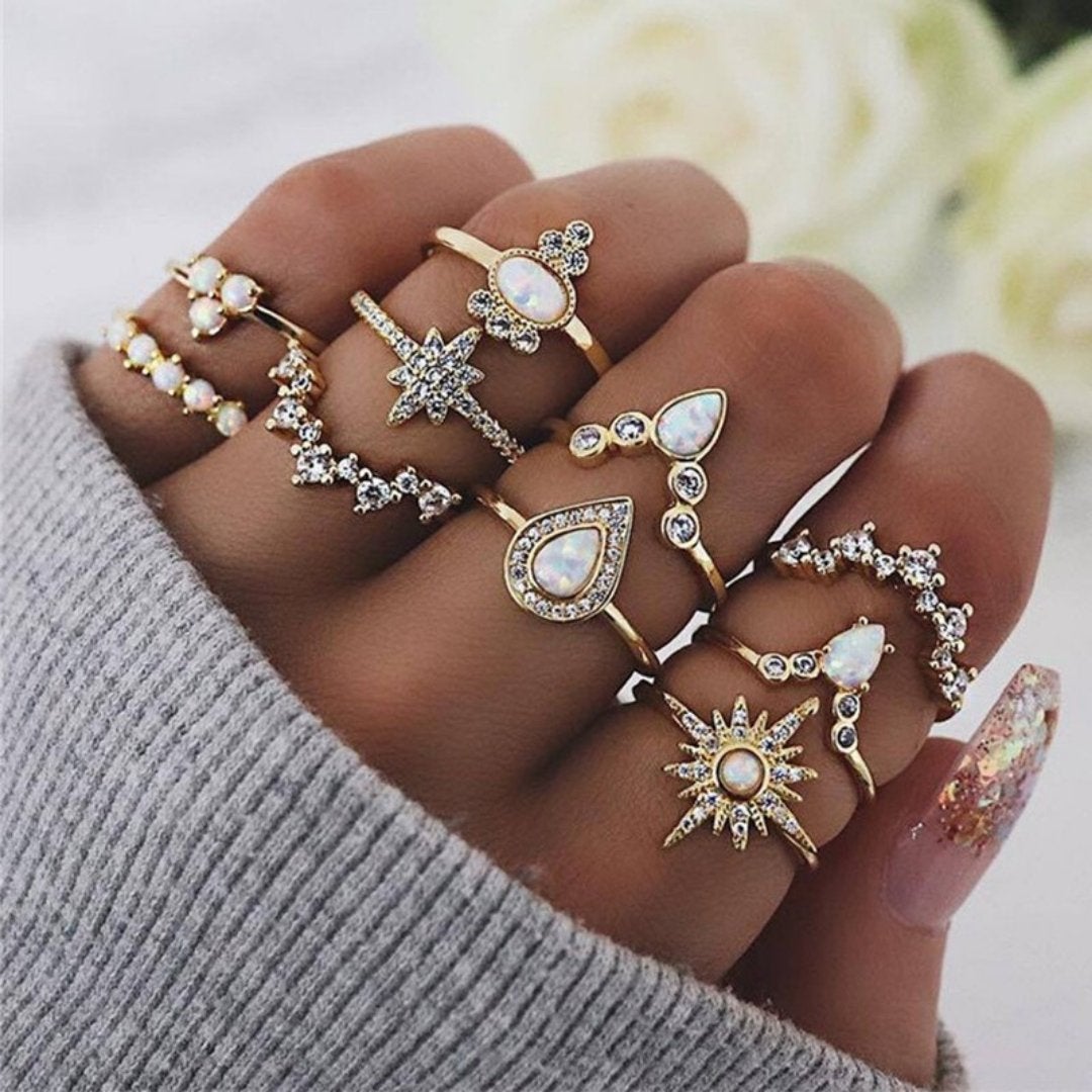 8 to 12-Piece Handmade Silver Ring Pack for Personalized Styling