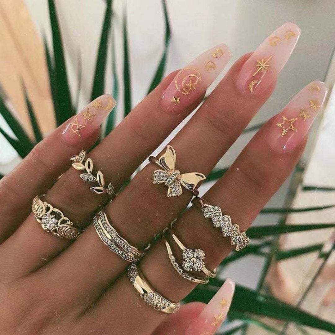 8 to 12-Piece Handmade Silver Ring Pack for Personalized Styling