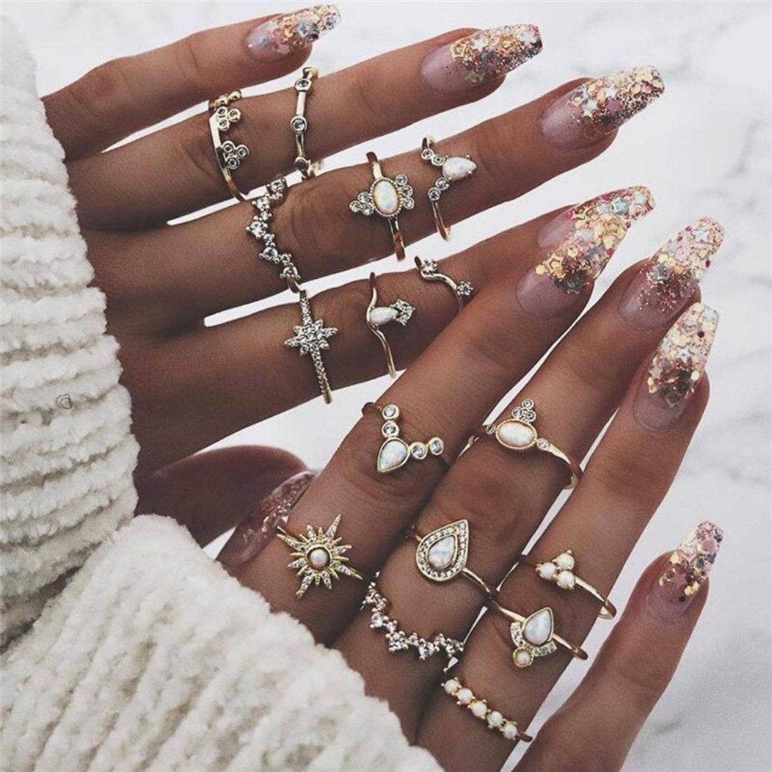 8 to 12-Piece Handmade Silver Ring Pack for Personalized Styling