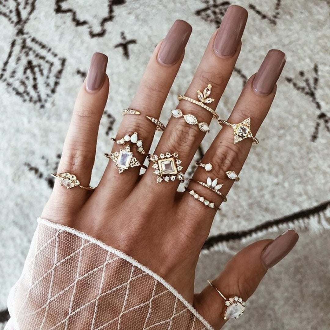 8 to 12-Piece Handmade Silver Ring Pack for Personalized Styling