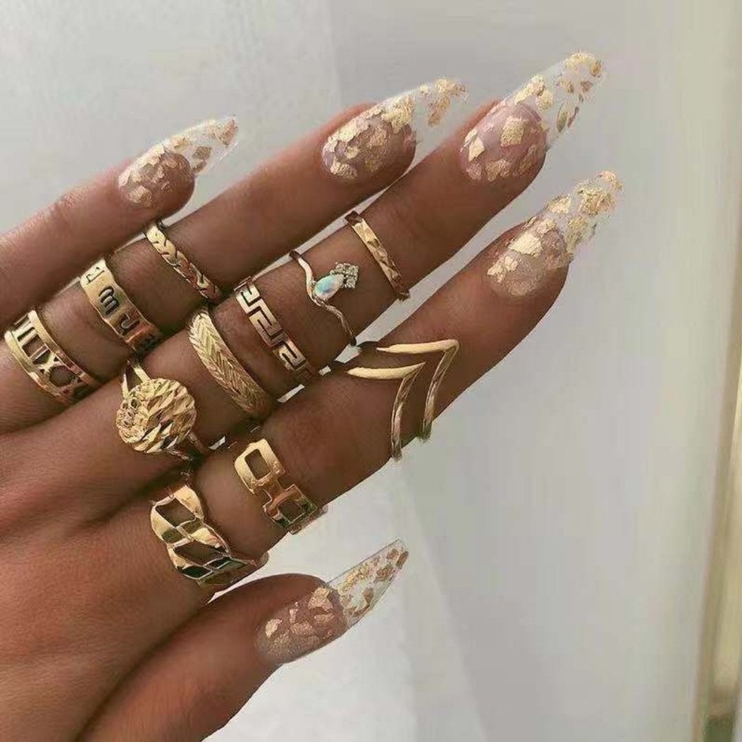 8 to 12-Piece Handmade Silver Ring Pack for Personalized Styling