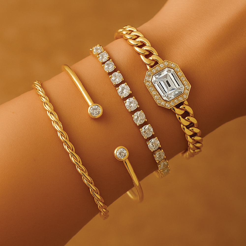 Domitia Calvina | 18k Gold Bracelet Set