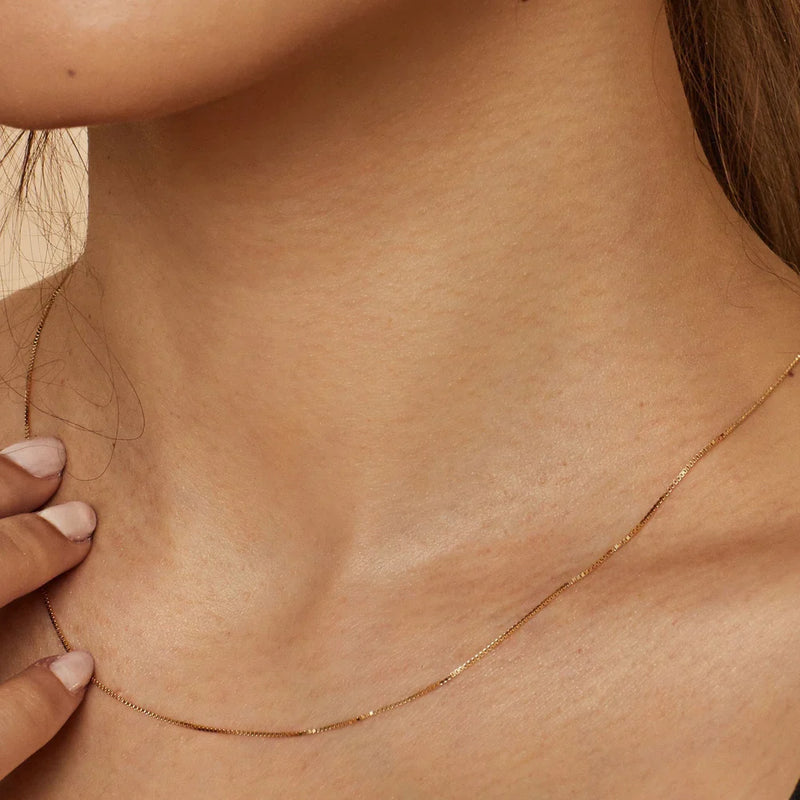 Bodega – Box Chain Necklace in 18k Gold