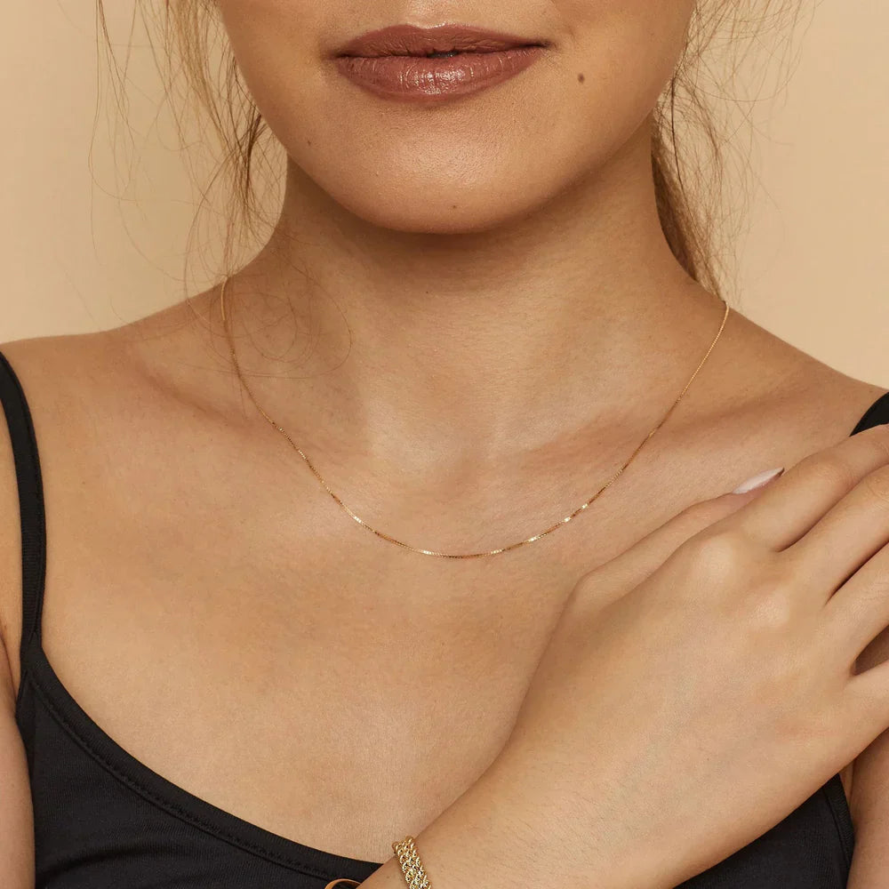Bodega – 18k Gold Box Link Necklace