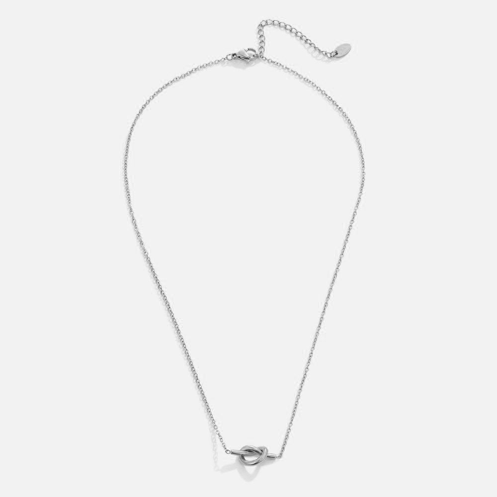 Adela - Silver Knot Necklace