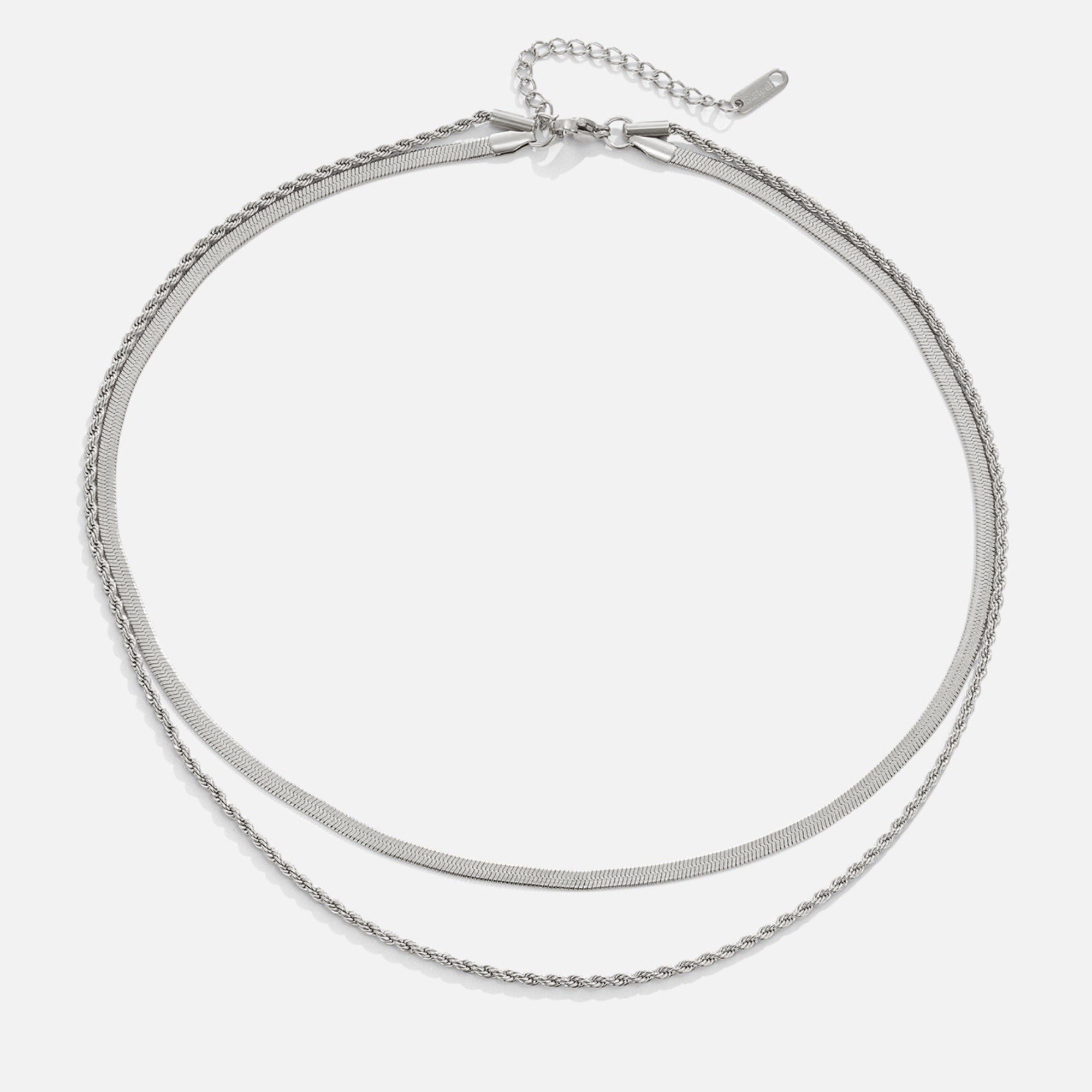 Alexandra - Silver Multilayer Necklace