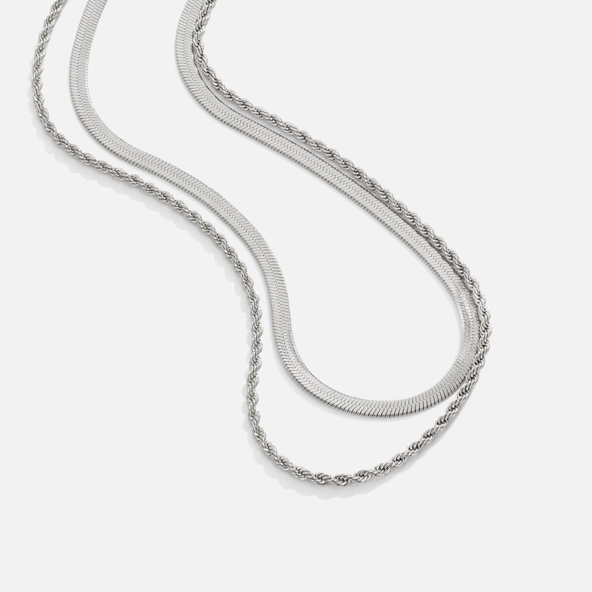 Alexandra - Silver Multilayer Necklace