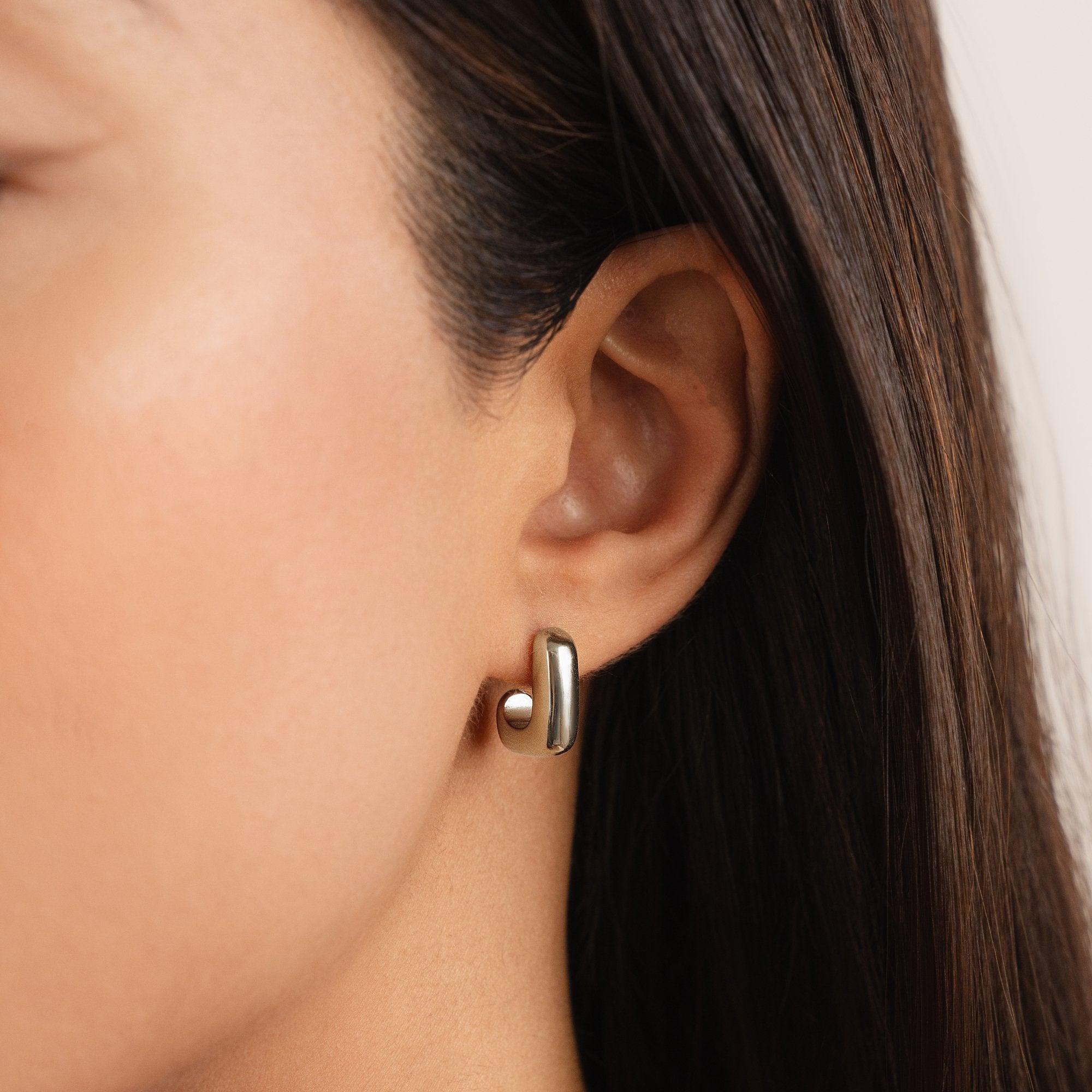 Alice - Square Gold Hoop Earrings